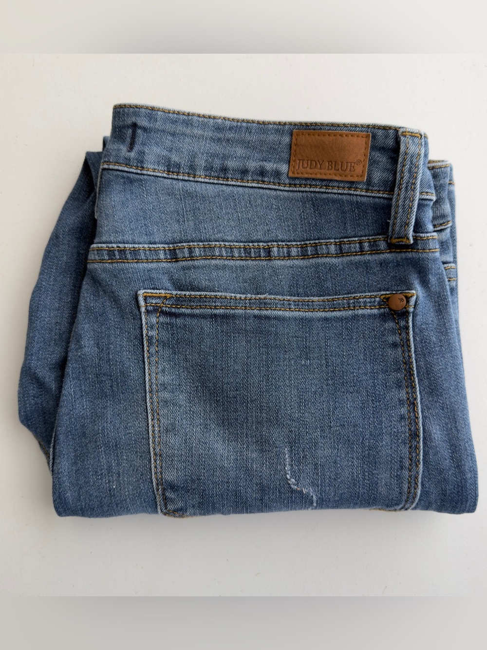 Judy Blue Jeans Women Size 30 Relaxed Fit Cropped Jeans Dark Wash Stretch - Picture 6 of 7